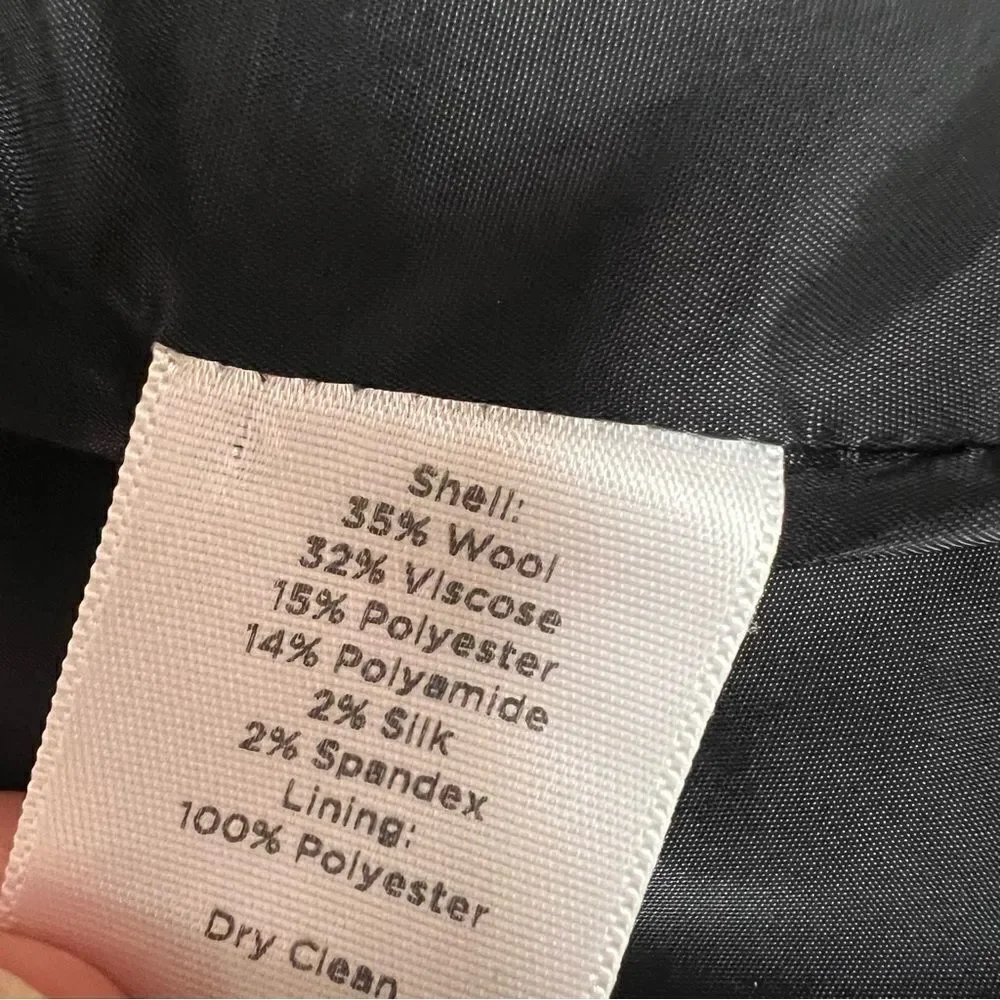 Talbots wool blend black/white jacket.   Size 2